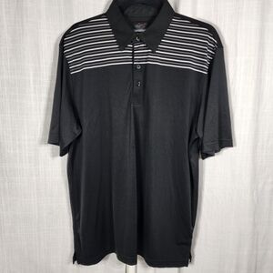 Greg Norman Collection Polo with Black and White Stripes
